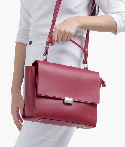 Maroon mini messenger bag