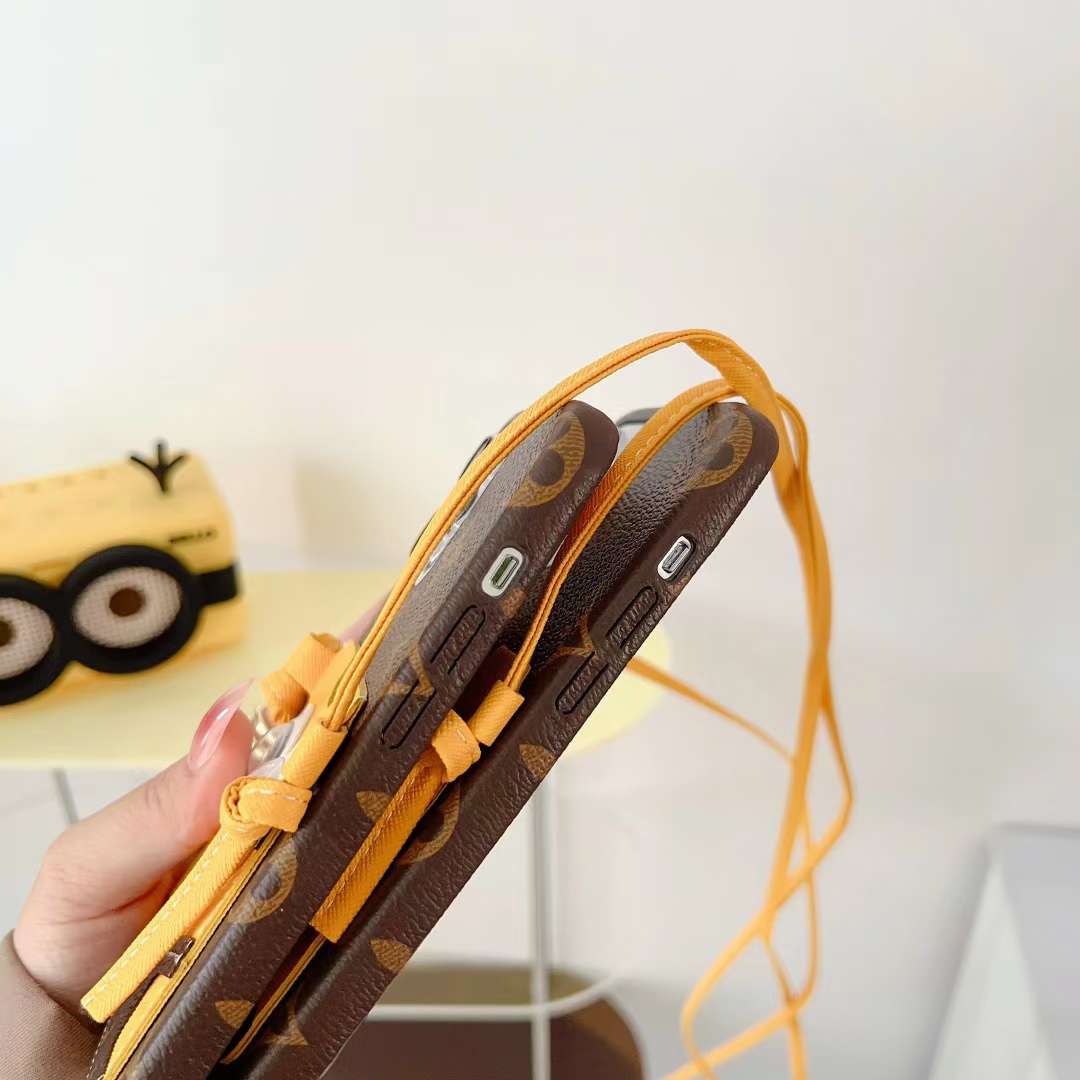 LV iPhone Case Minions CrossBody for iPhone 11 12 13 14 Series