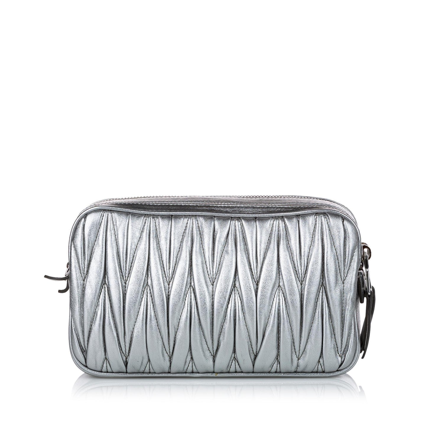 Miu Miu Matelasse Double Zip Leather Crossbody Bag
