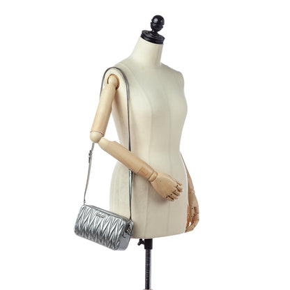 Miu Miu Matelasse Double Zip Leather Crossbody Bag