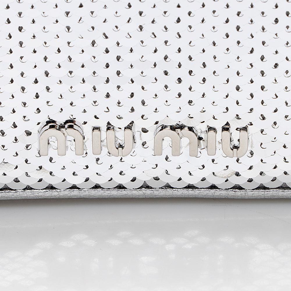 Miu Miu Sequin Flap Crossbody Bag