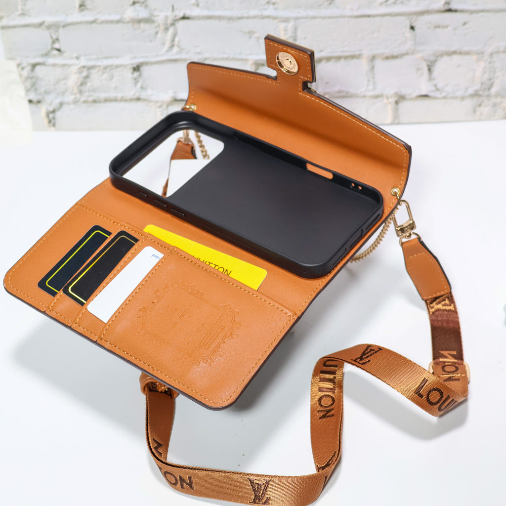 LV iPhone Wallet Brown Monogram for 17/Pro/Pro Max/Air
