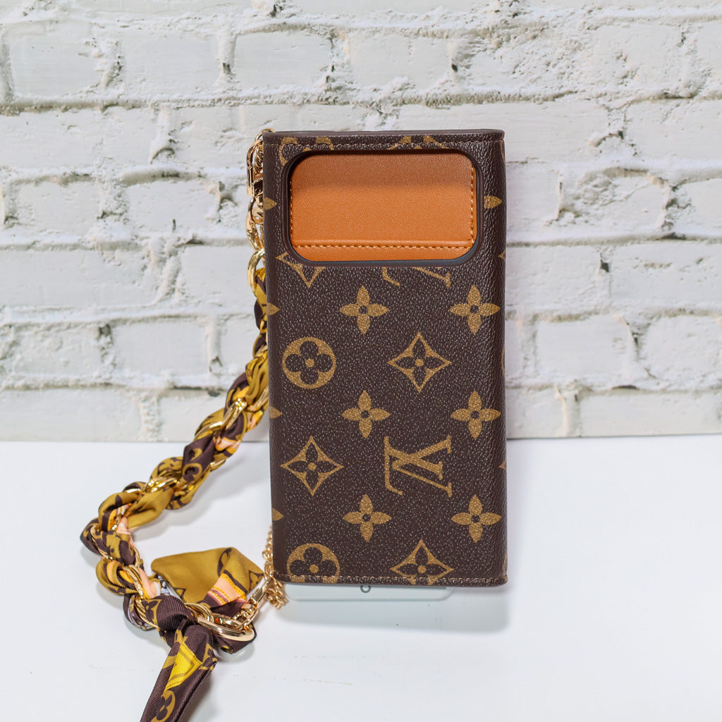 LV iPhone Wallet Brown Monogram for 17/Pro/Pro Max/Air
