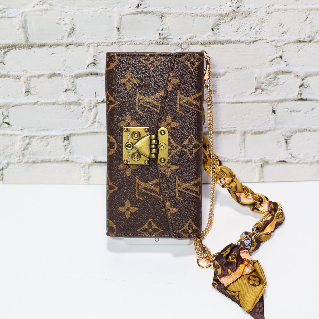 LV iPhone Wallet Brown Monogram for 17/Pro/Pro Max/Air