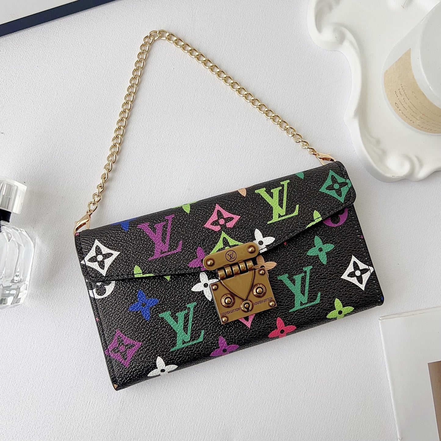 Multicolor LV Crossbody Phone Case for 1317 Pro/Pro Max