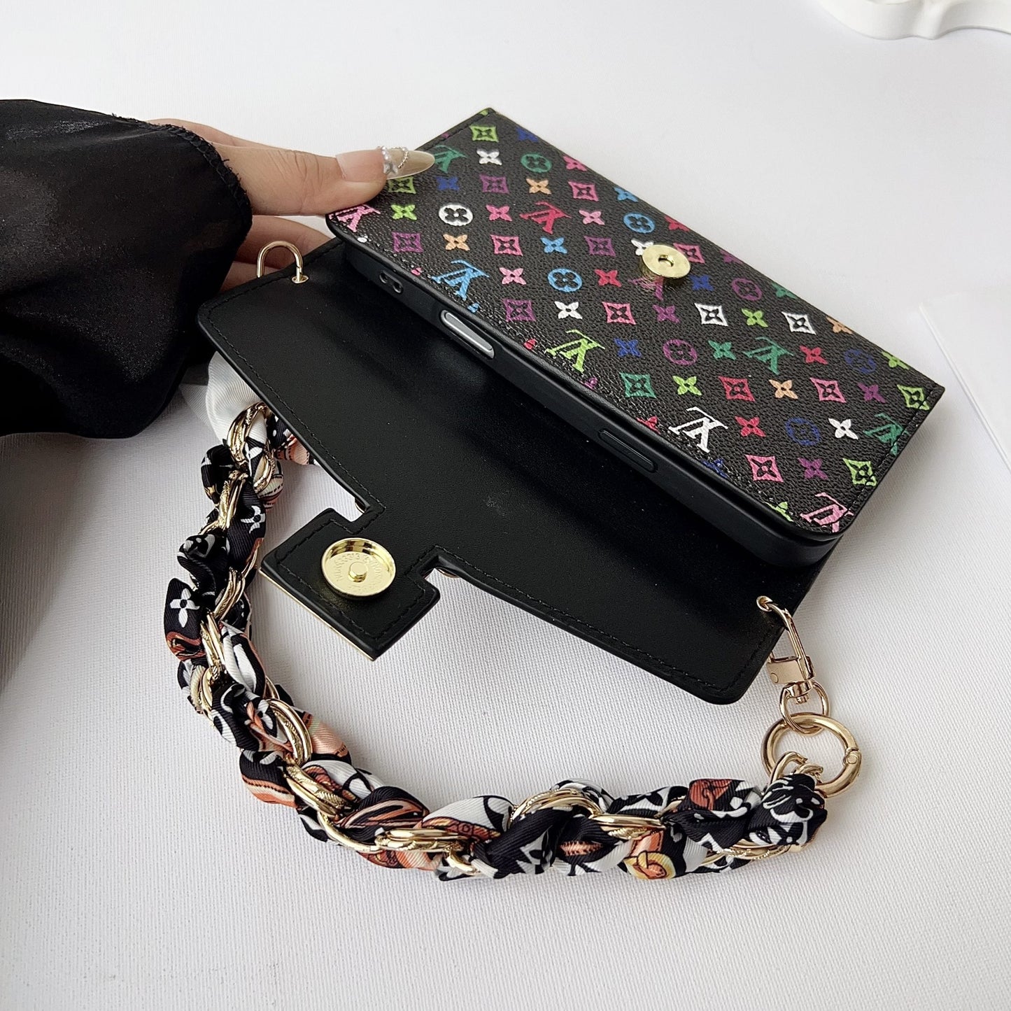 Multicolor LV Crossbody Phone Case for 1317 Pro/Pro Max