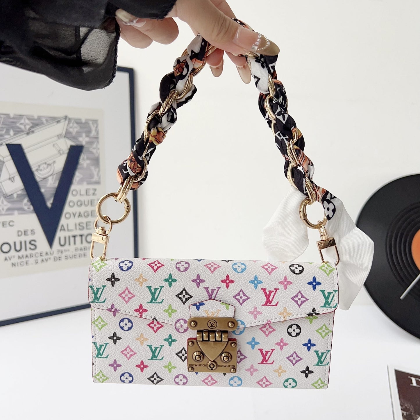 Multicolor LV Crossbody Phone Case for 1317 Pro/Pro Max