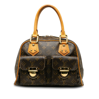 Brown Louis Vuitton Monogram Manhattan PM HandBag