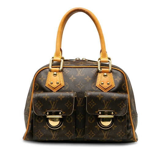Brown Louis Vuitton Monogram Manhattan PM HandBag