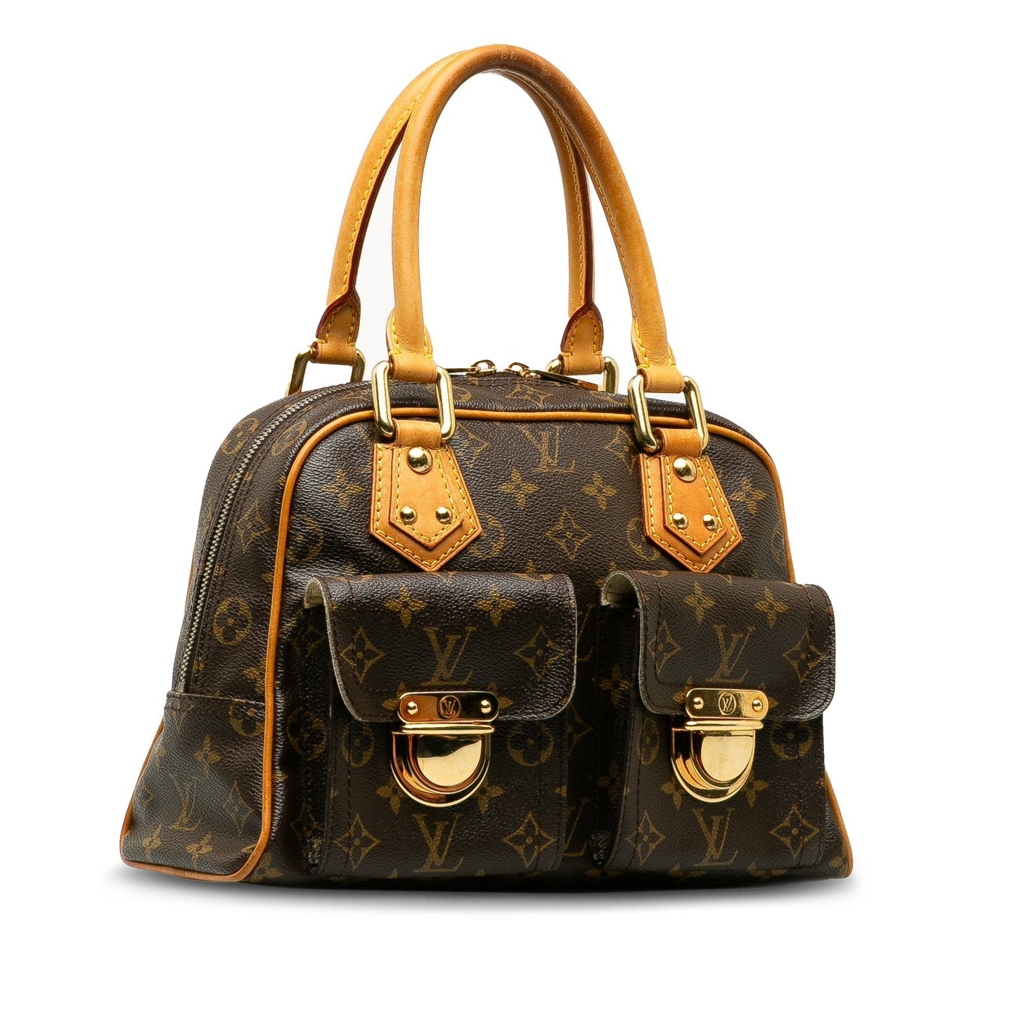 Brown Louis Vuitton Monogram Manhattan PM HandBag
