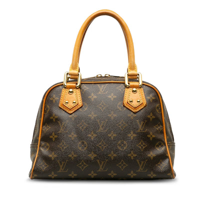 Brown Louis Vuitton Monogram Manhattan PM HandBag