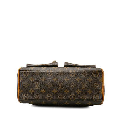 Brown Louis Vuitton Monogram Manhattan PM HandBag