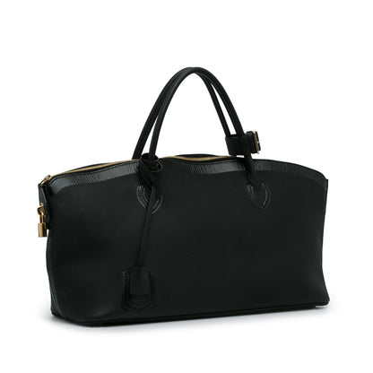Black Louis Vuitton Cuir Obsession Lockit East-West HandBag