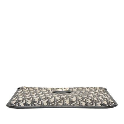 Blue Dior Oblique Canvas Clutch