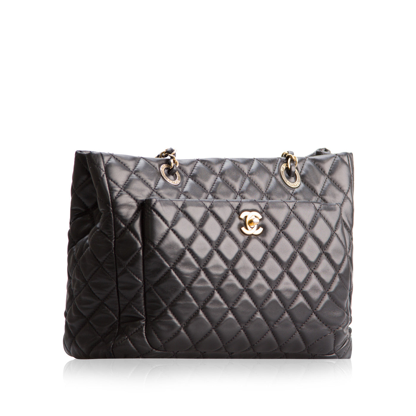 Chanel Lambskin Black Tote Bag Style 3