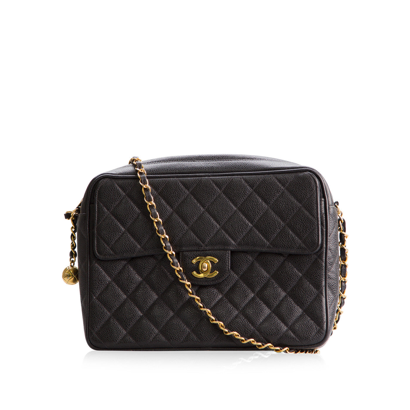Chanel Timeless Caviar Gold Handbag Caviar