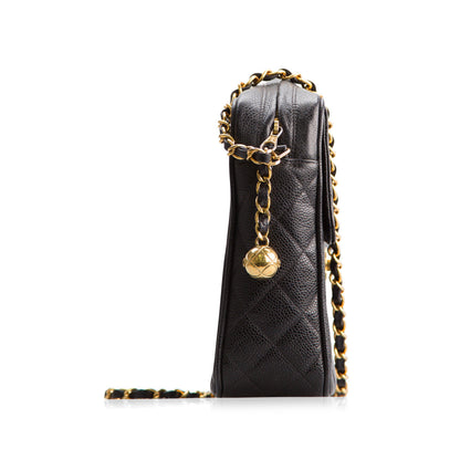 Chanel Timeless Caviar Gold Handbag Caviar