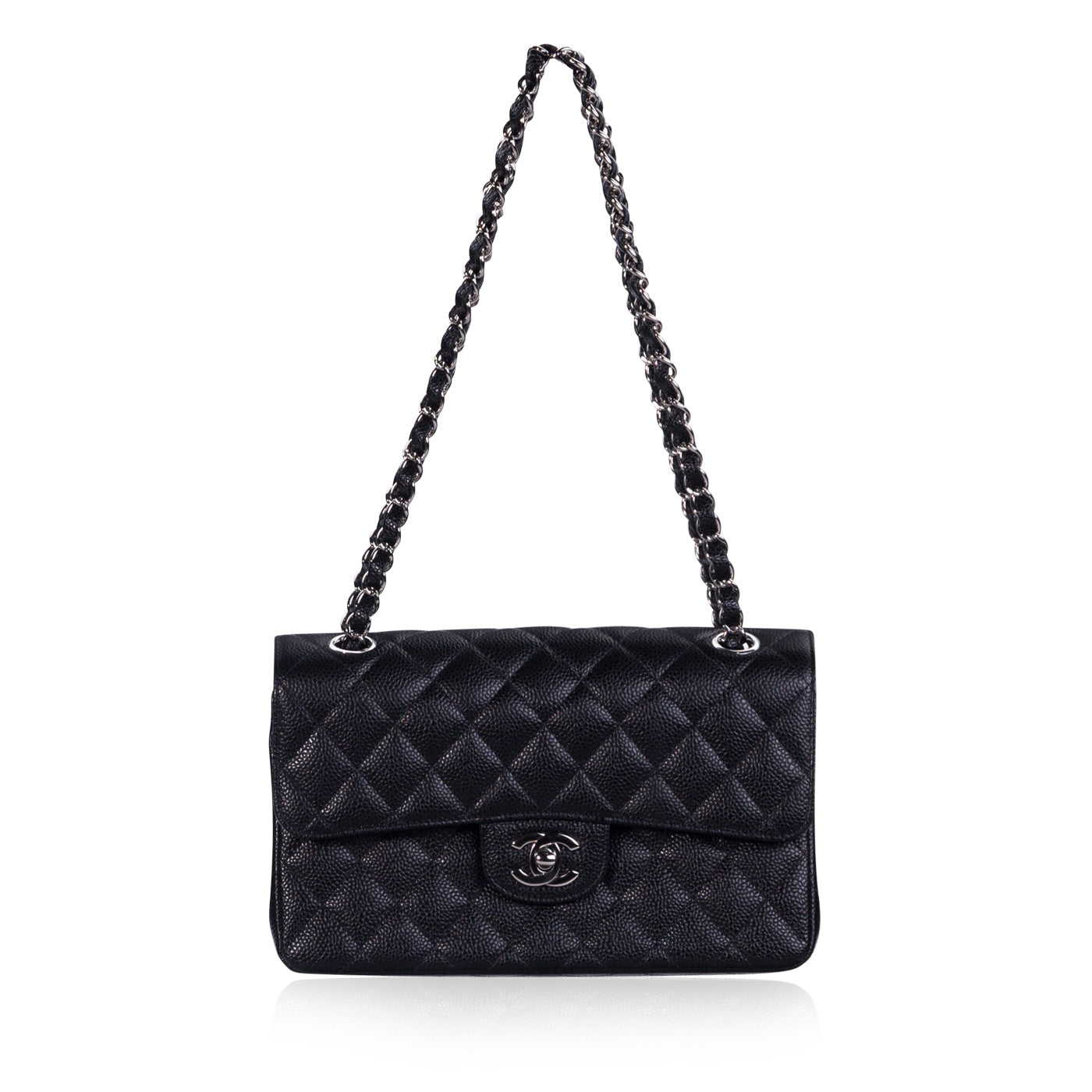 Chanel Classic Flap Caviar Black Shoulder Bag Style 134