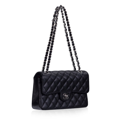 Chanel Classic Flap Caviar Black Shoulder Bag Style 134