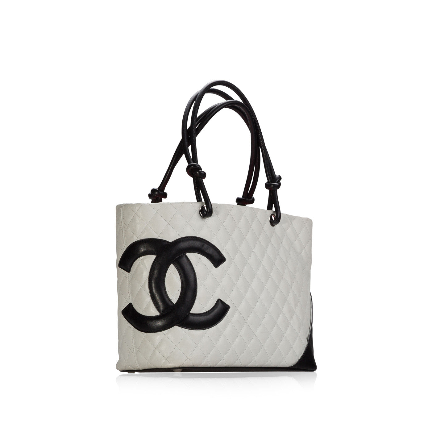Chanel Cambon Calfskin Silver Handbag