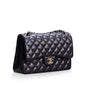 Chanel Classic Flap Lambskin Black Shoulder Bag Style 282