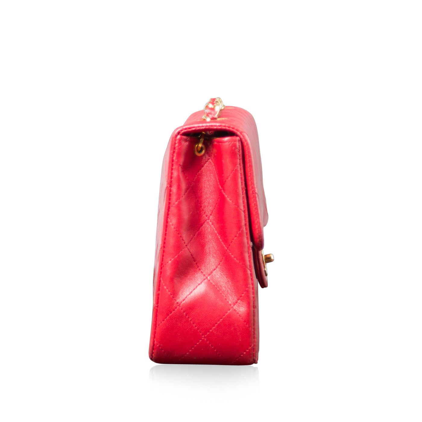 Chanel 2 55 Lambskin Gold Shoulder Bag