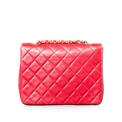 Chanel 2 55 Lambskin Gold Shoulder Bag