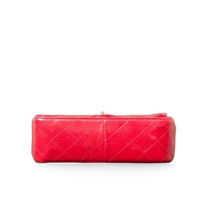 Chanel 2 55 Lambskin Gold Shoulder Bag