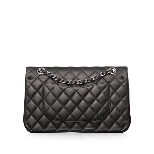 Chanel Classic Flap Lambskin Black Shoulder Bag Style 283