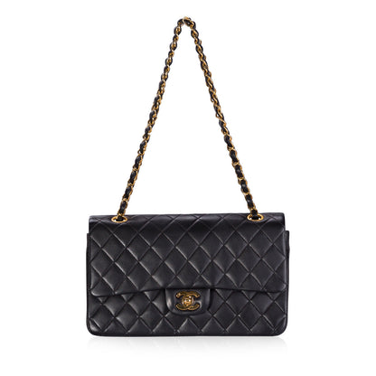 Chanel Classic Flap Lambskin Black Shoulder Bag Style 14