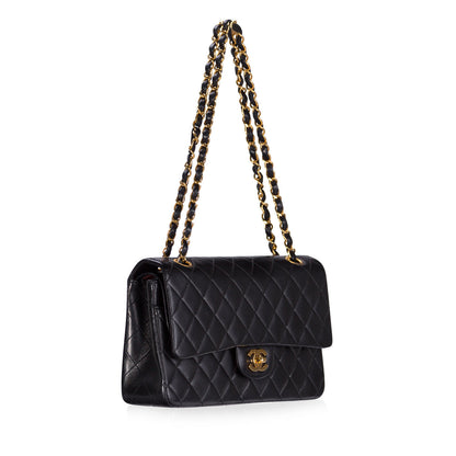 Chanel Classic Flap Lambskin Black Shoulder Bag Style 26