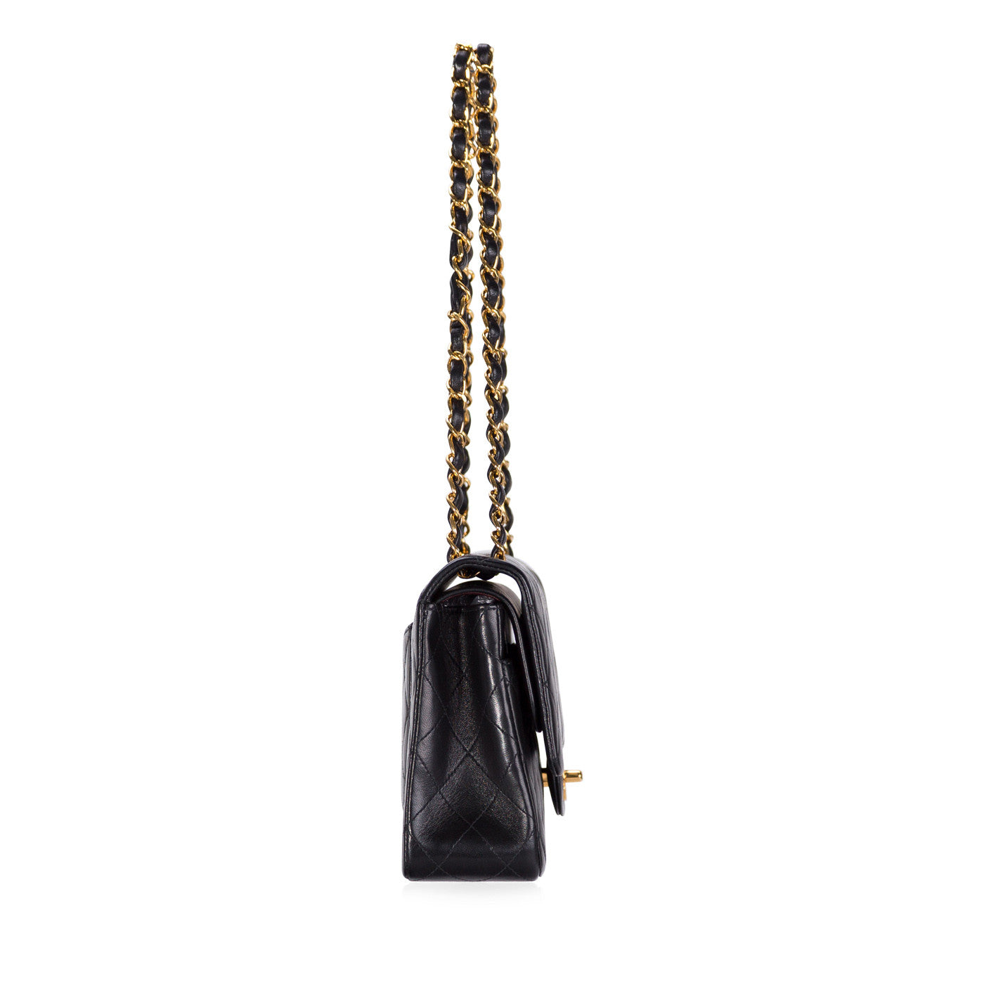 Chanel Classic Flap Lambskin Black Shoulder Bag Style 26