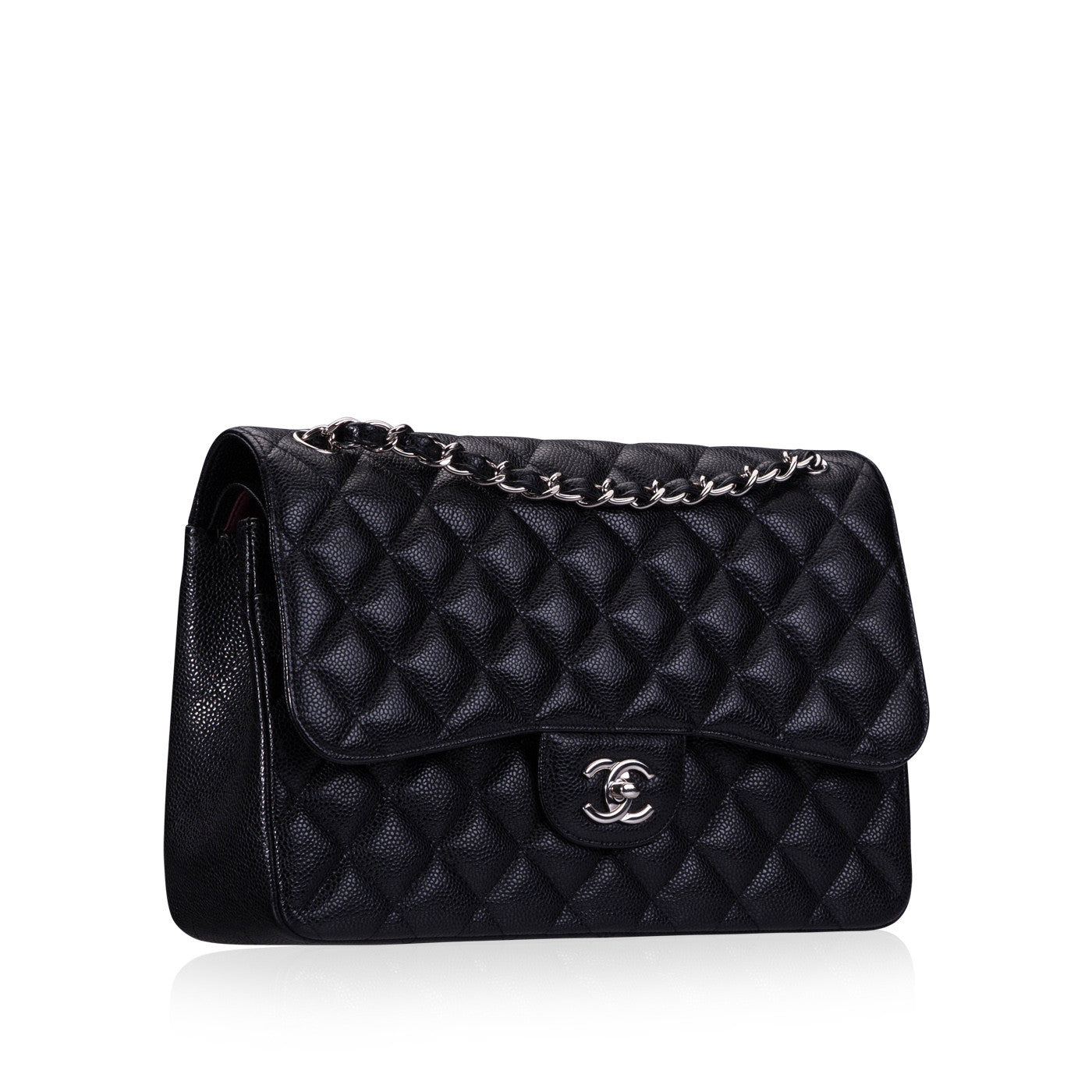 Chanel Classic Flap Lambskin Black Shoulder Bag Style 280