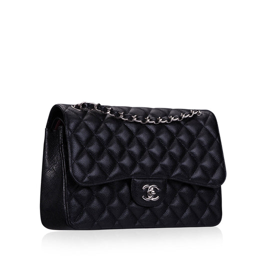 Chanel Classic Flap Lambskin Black Shoulder Bag Style 280