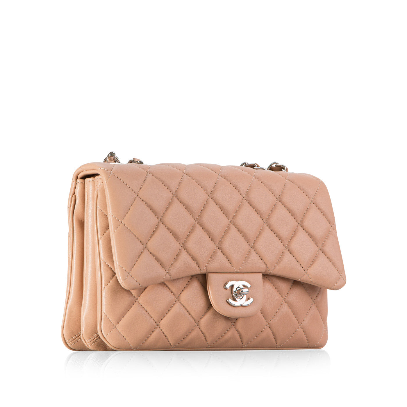 Chanel Timeless Lambskin Silver Shoulder Bag