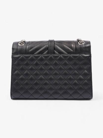 Saint Laurent Envelope Black Calfskin Leather Medium