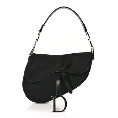 Christian Dior Nylon Saddle Bag Black