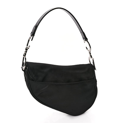 Christian Dior Nylon Saddle Bag Black