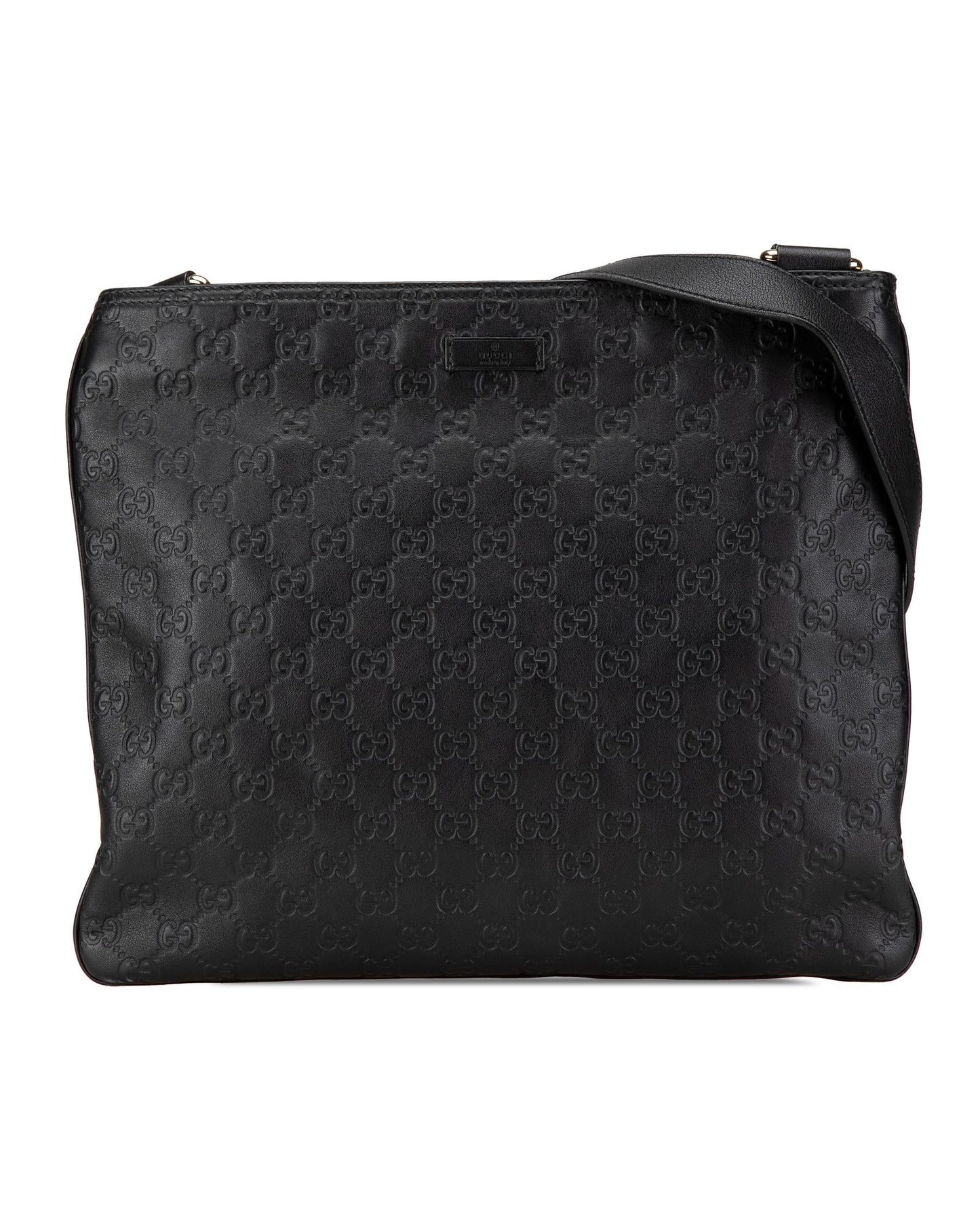 Embossed Leather Crossbody Bag with Adjustable Strap