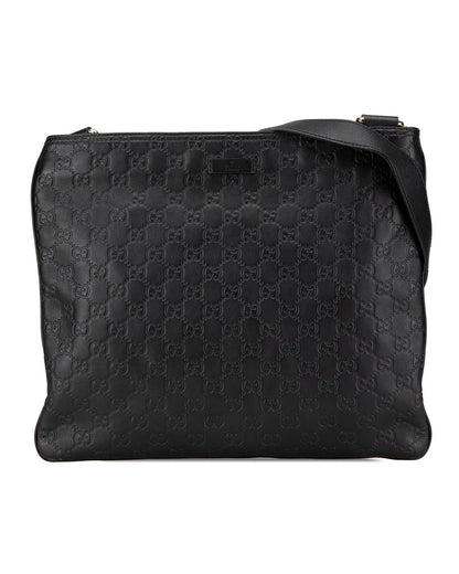 Embossed Leather Crossbody Bag with Adjustable Strap