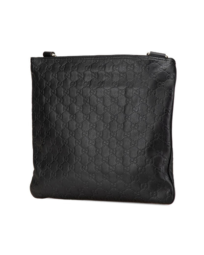 Embossed Leather Crossbody Bag with Adjustable Strap