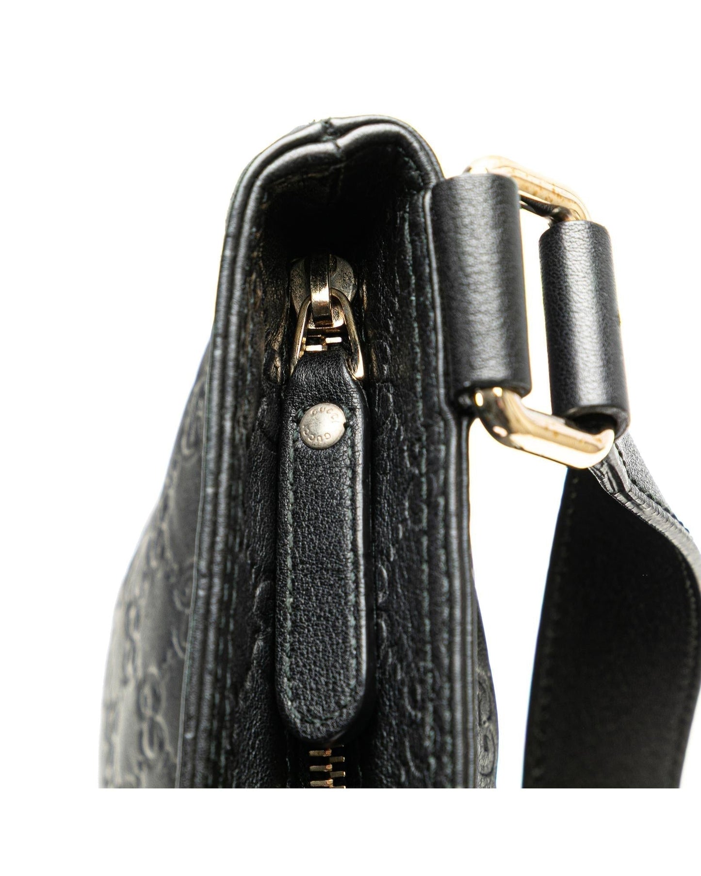 Embossed Leather Crossbody Bag with Adjustable Strap