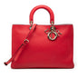 Red Dior Large Smooth Calfskin Diorissimo Satchel