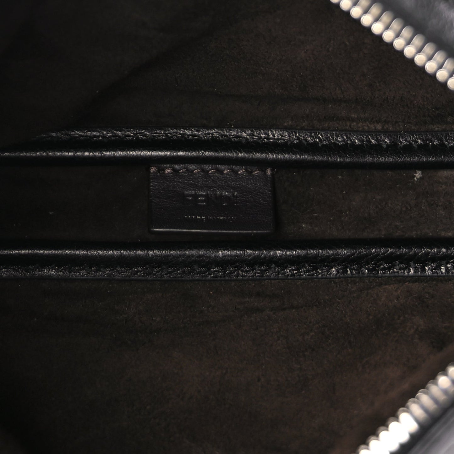 Fendi Vitello Mini Simply Fendi Shoulder Bag Black