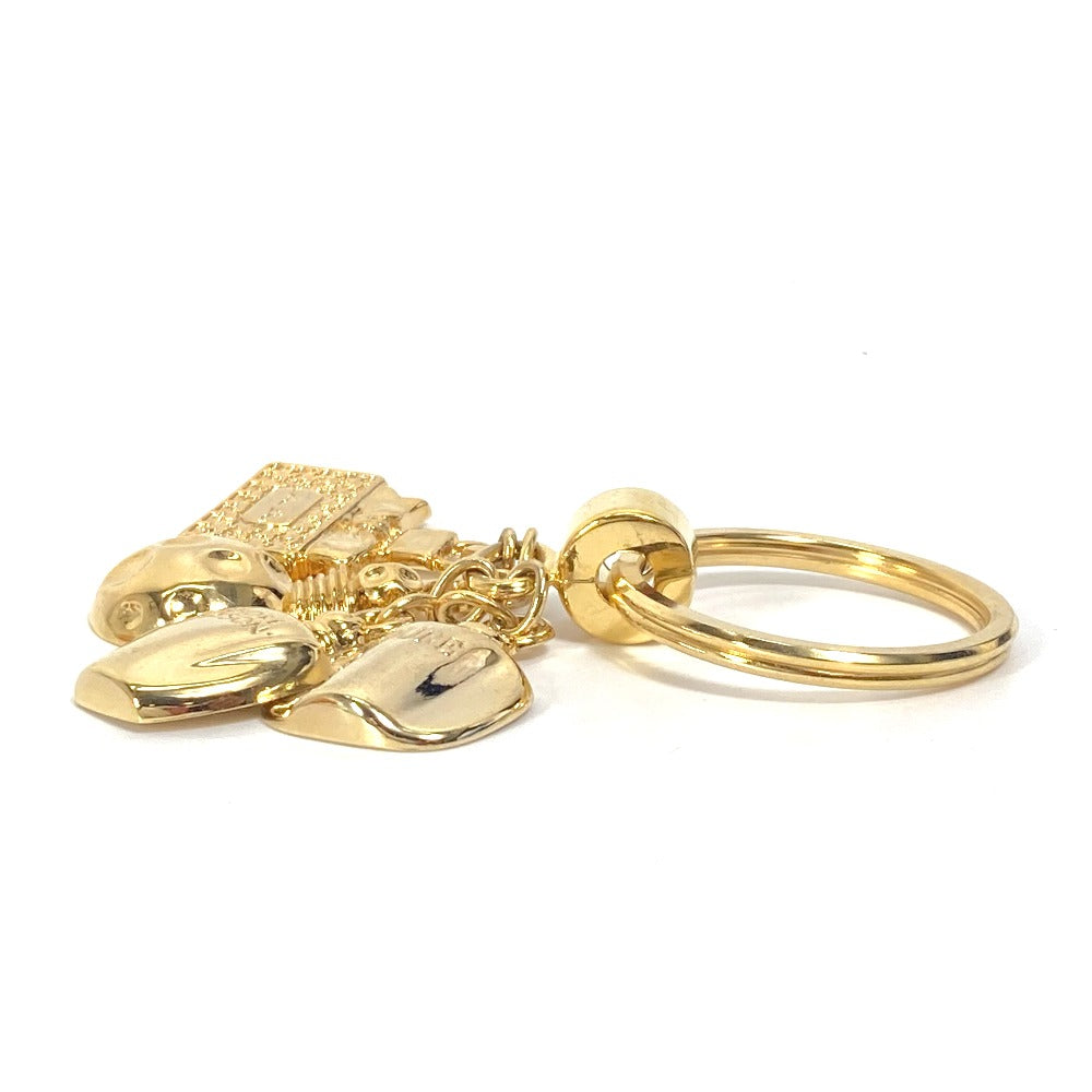 Christian Dior key ring Gold Plated gold Perfume Bag charm Women