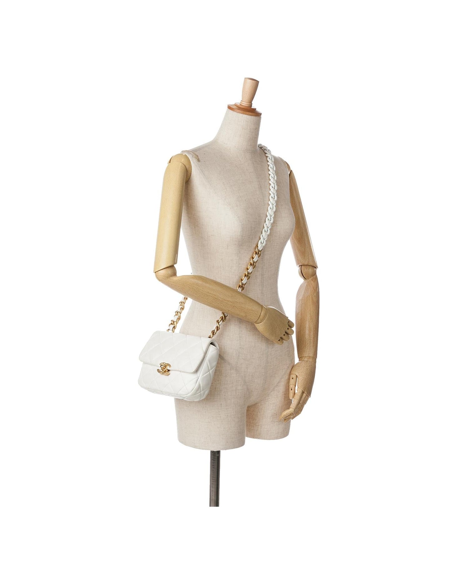 Mini Quilted Lambskin Chain Flap Crossbody Bag