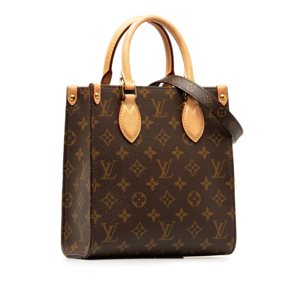 Brown Louis Vuitton Monogram Sac Plat BB Satchel