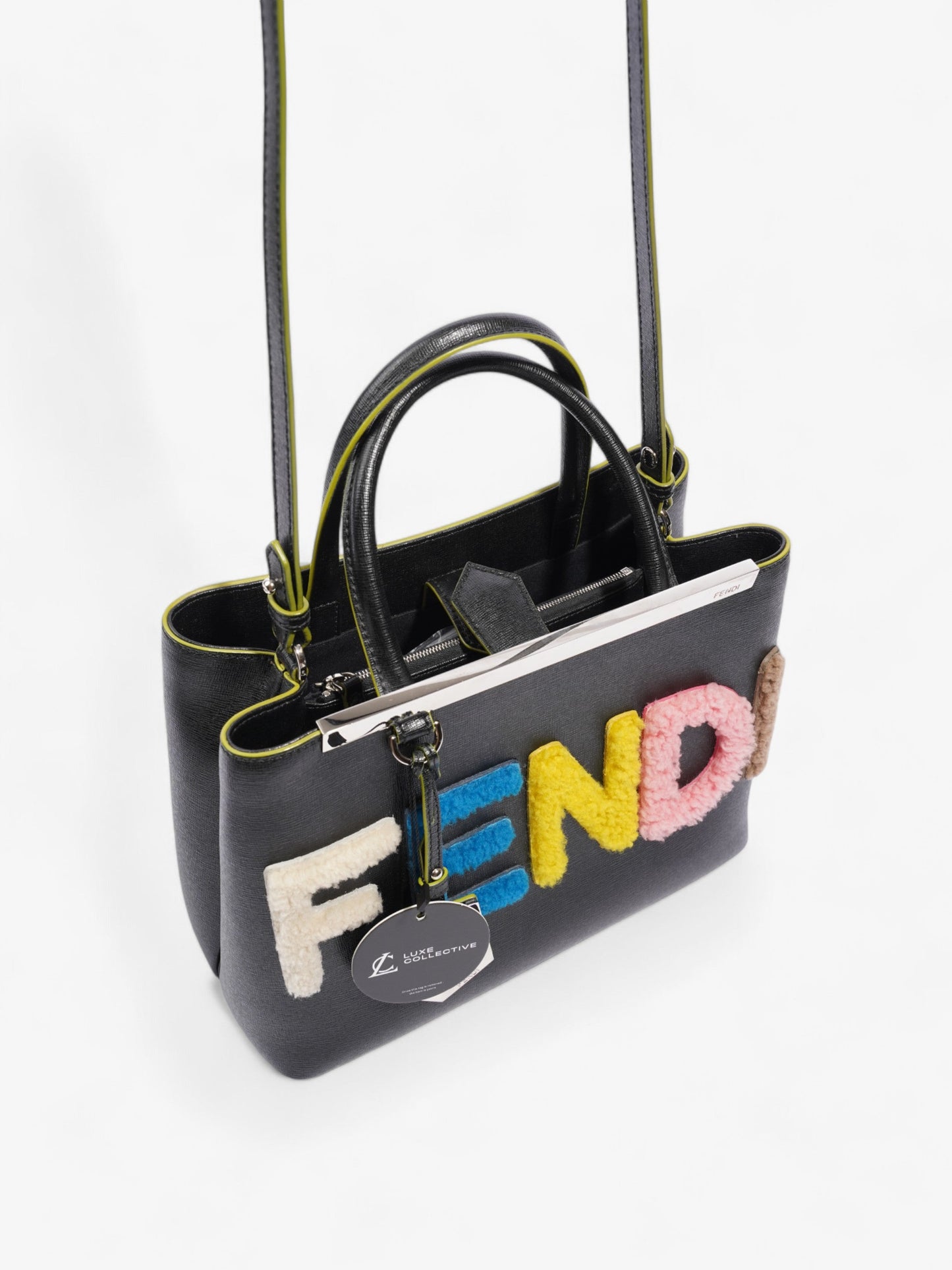Fendi Luxury Leather Black Handbag Style 4