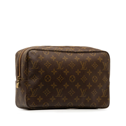 Brown Louis Vuitton Monogram Trousse Toilette 28 Pouch