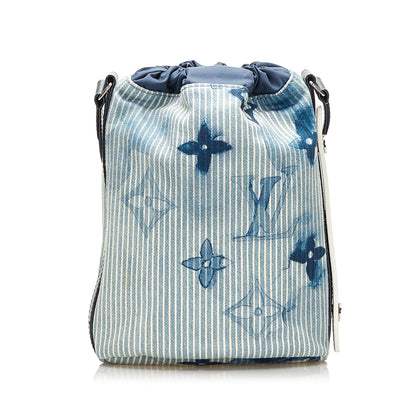 Blue Louis Vuitton Monogram Watercolor Sac Marin BB Bucket Bag